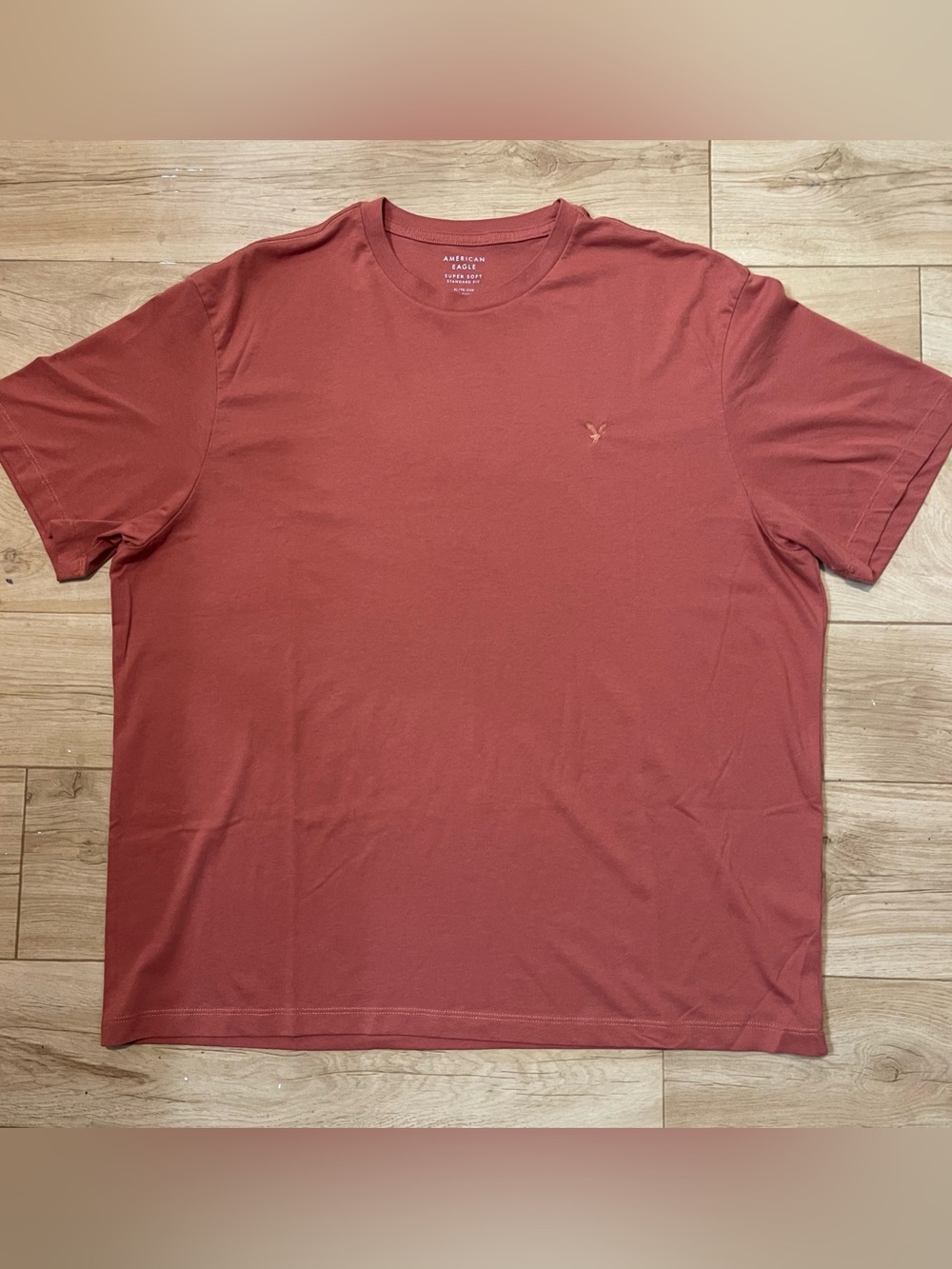 American Eagle Men’s XL Orange Cotton-Blend Short-Sleeve Crew Tee
